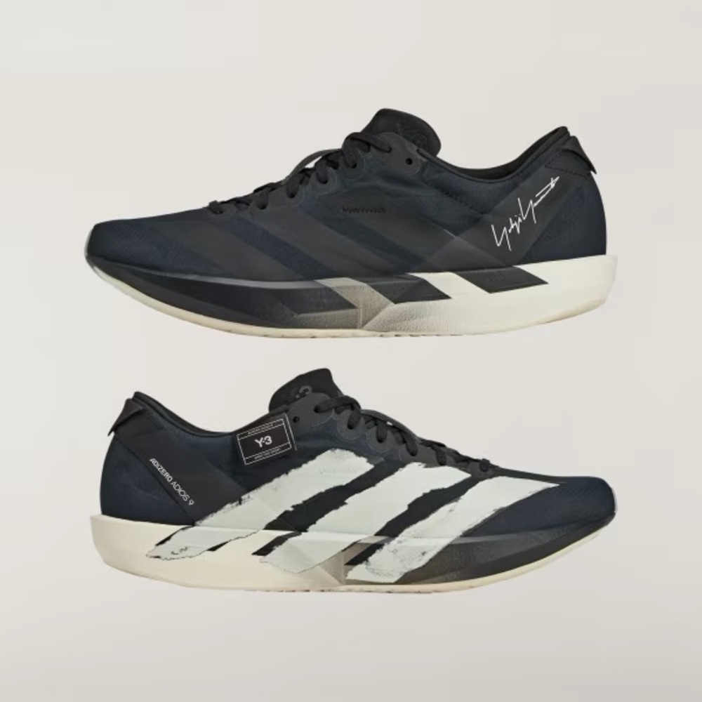 adidas Y-3 Adios 9 Black and White Sneakers